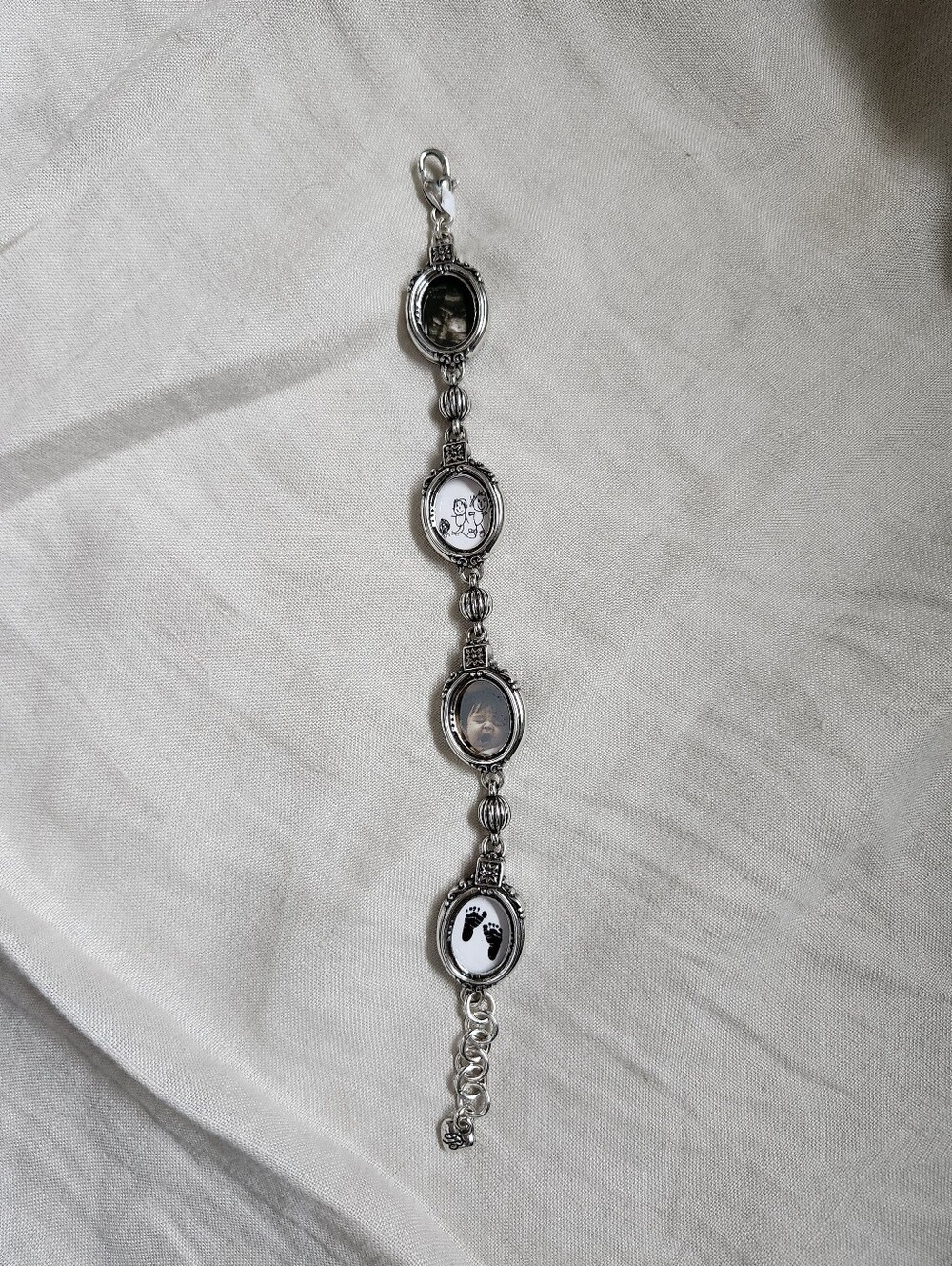 Silver Photo Charm Bracelet - Women Jewelry